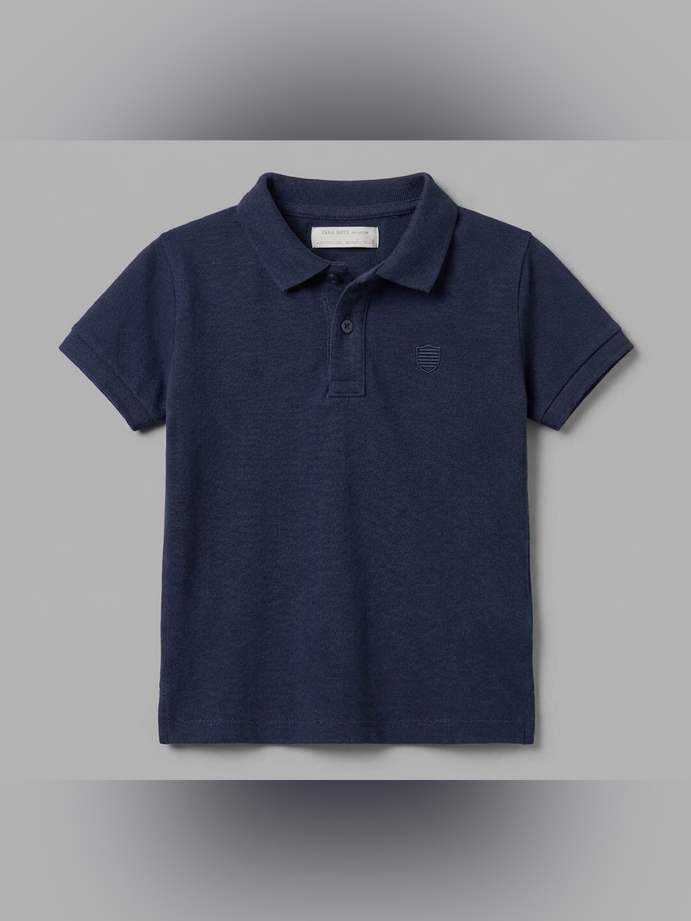 ZARA BOYS size 6 plain navy polo shirt